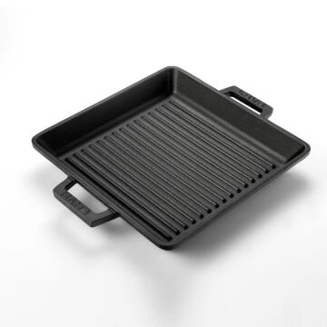 Lava Metal Saplı 26x26 CM Demir Döküm Kare Izgara Tavası