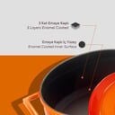 Lava Döküm Oval Tencere. Folk Serisi Ölçü 21x25cm