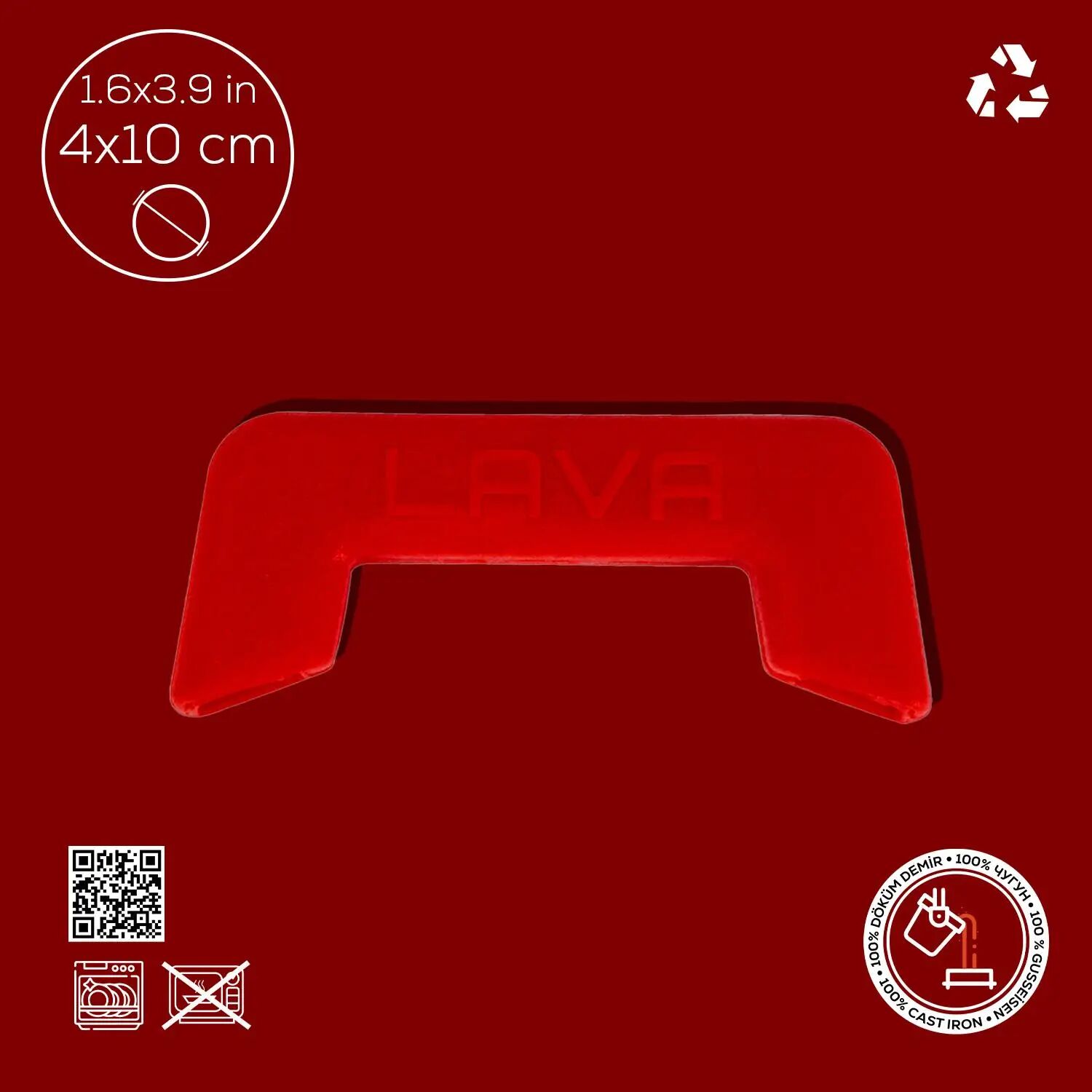 Lava Isıya Dayanımlı Tencere Tava Silikon Tutacak (1 Set=2 Adet) Turuncu Renk